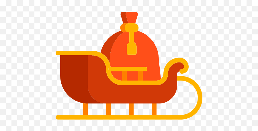 Santa Sleigh Icon Emoji,Sledding Emoji