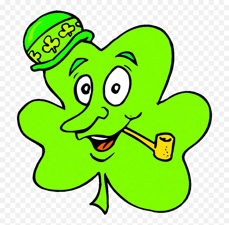 Saint Patrick - Funny 4 Leaf Clover Clipart Full Size Four Leaf Clover Coloring Sheet Emoji,St Patrick's Day Emoji