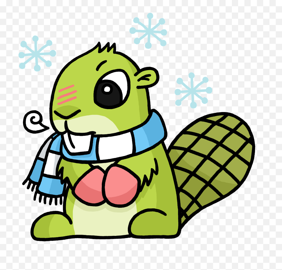 Cold Weather Adsy Transparent Png - Beaver On The Phone Emoji,Weather Emojis