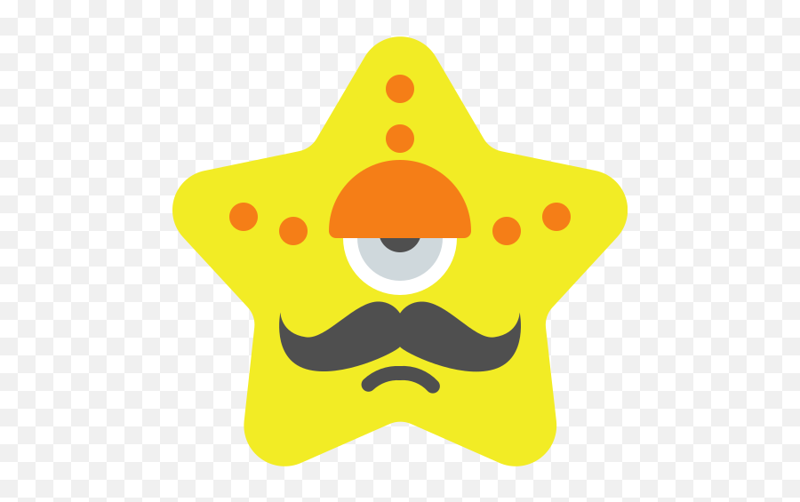 Moustache Star Emoji Free Icon Of - Bintang Emoji Vector,Transparent Star Emoji