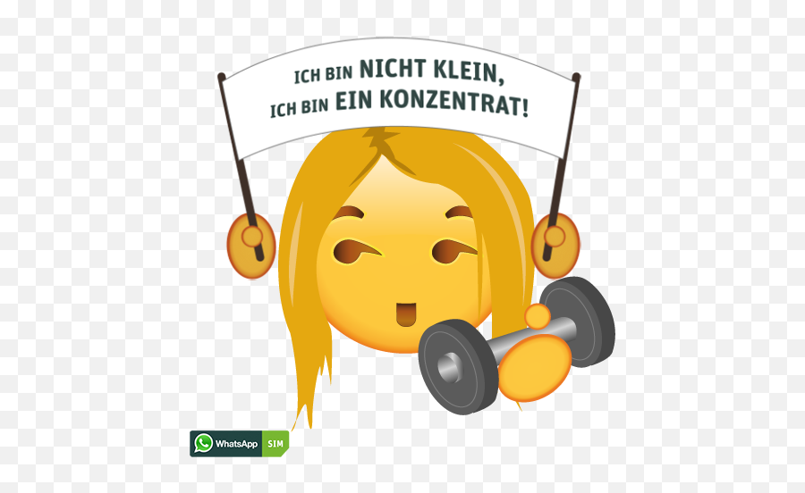 Whatsapp Sim Smiley Creator - Emoji Dumbbell,Blonde Emoticons