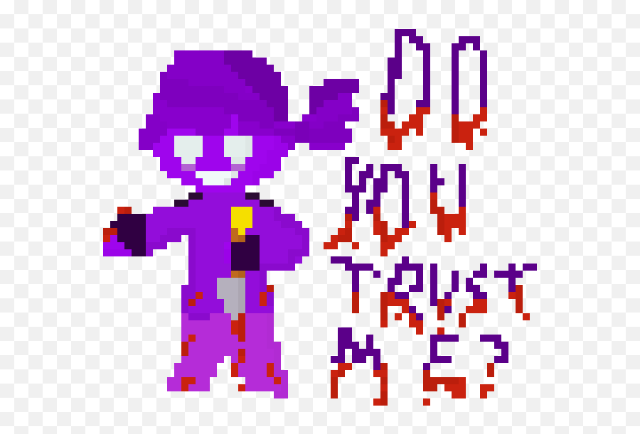 Heres Little Pixel Art Of Purple Guy - Purple Guy Pixel Art Fanarts Emoji,Funko Mymoji Emoji