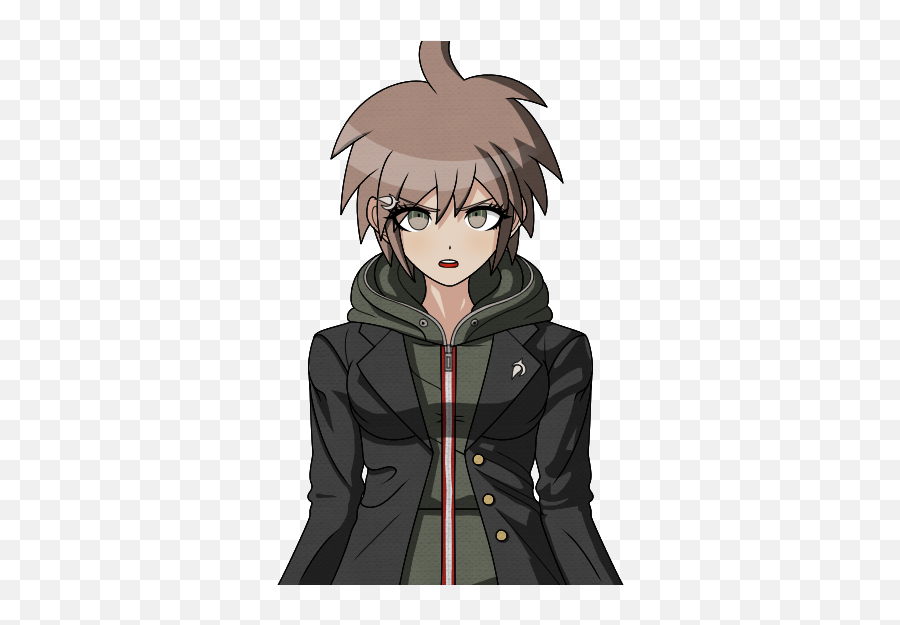 Makoto Transitioned Sheu0027s A Girl Now Danganronpa - Makoto Naegi Sprites Eyes Closed Emoji,Anime Robot Girl With No Emotions