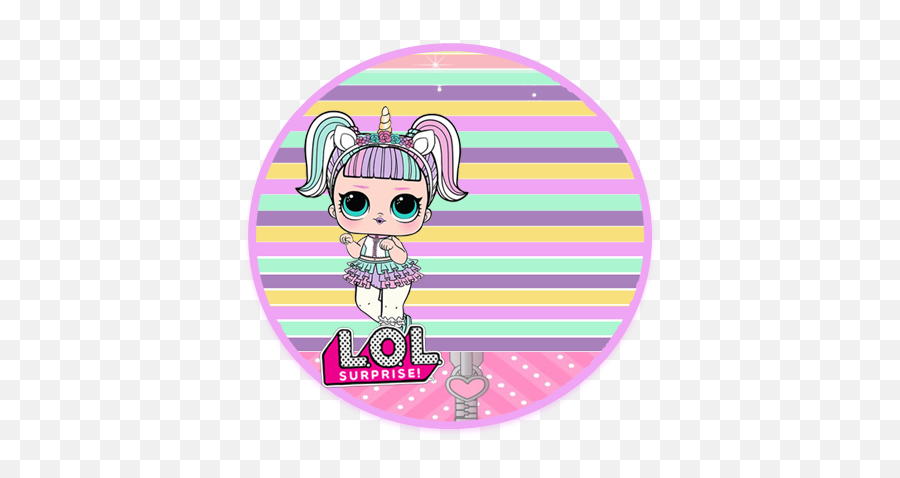 Kit Imprimible Candy Bar Lol Unicornio Para Cumpleaños - Lol Dolls Unicorn Png Emoji,La Chilindrina Emojis