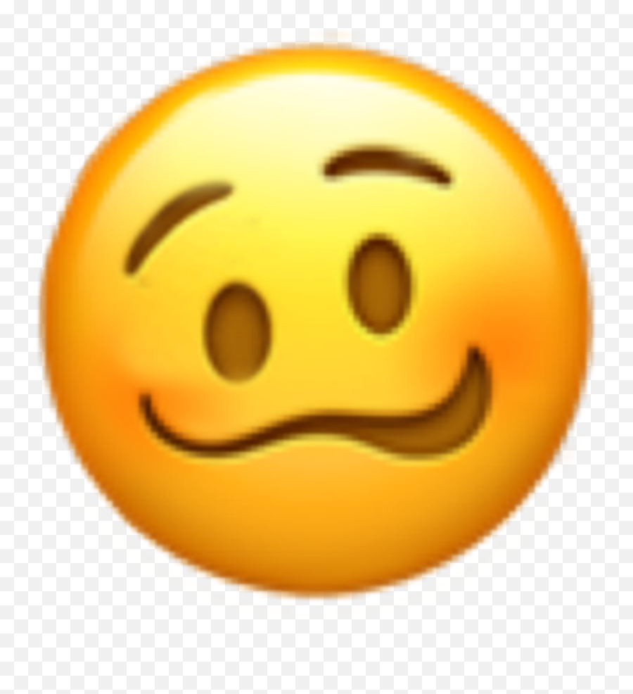 Emoji Iphone Smiley Sticker - Upside Down Smile Emoji Png,Smiley Emoji Iphone
