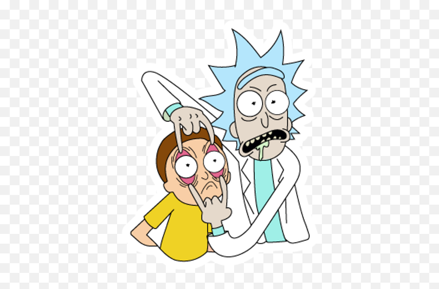 Paper U0026 Party Supplies Bumper Stickers Eye Rick And Morty - Rick And Morty Emoji,Morty Emoji Png