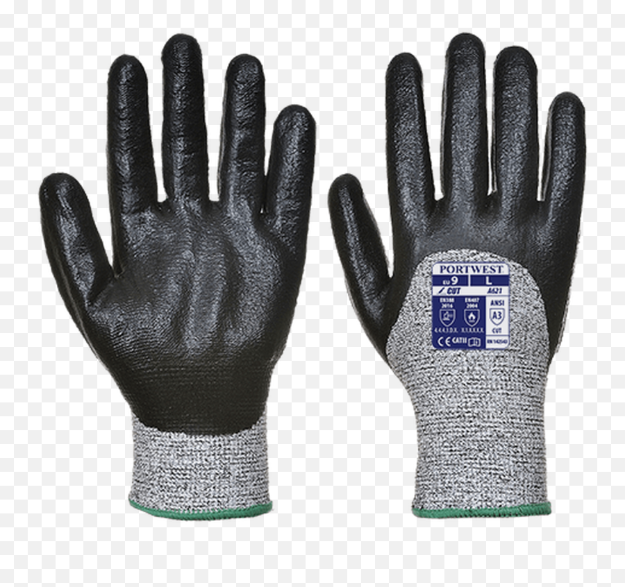 Portwest A621 Ansi Cut 5 Nitrile Foam Glove - Cut Resistant Gloves Nitrile Glove Coated Emoji,Resistance Emojis