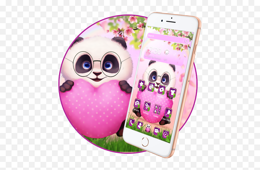 Cute Pink Sakura Panda Theme U2013 Apps On Google Play - Goeie More Saterdag Wense Emoji,Emoji Doodle Phone Case