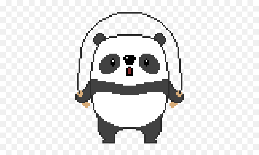 Panda Bear Cartoon - Pixel Art The Puppet Emoji,Moving Panda Emoticons