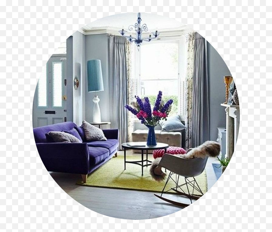 Purple Power Decorating With Ultra Violet - Utopia Lane Gallery Living Room Purple Velvet Sofa Emoji,What Emotions Tell Us About Time Droit Violet