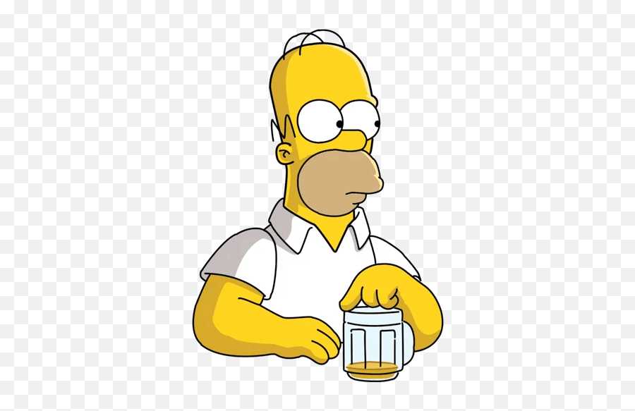 Personajes De Los Simpsons - Homer Simpson Drunk Png Emoji,Homero Simpson Como Hacer Emoticon