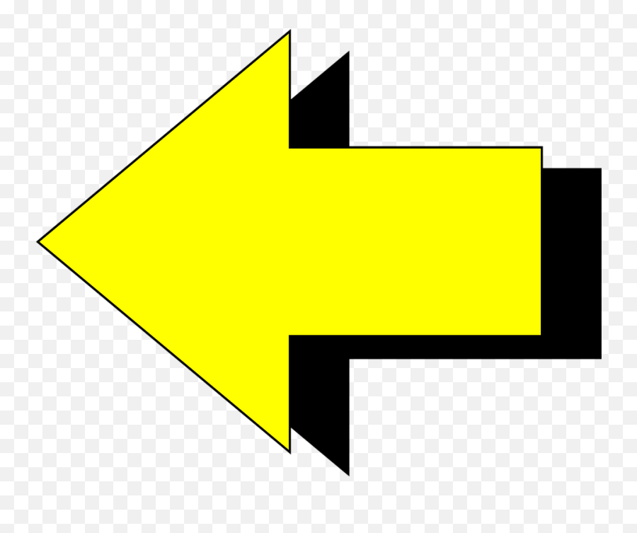 Yellow Arrow Pointing Left - Clip Art Library Left Arrow Pointing Right Emoji,Pointing Left Emoji
