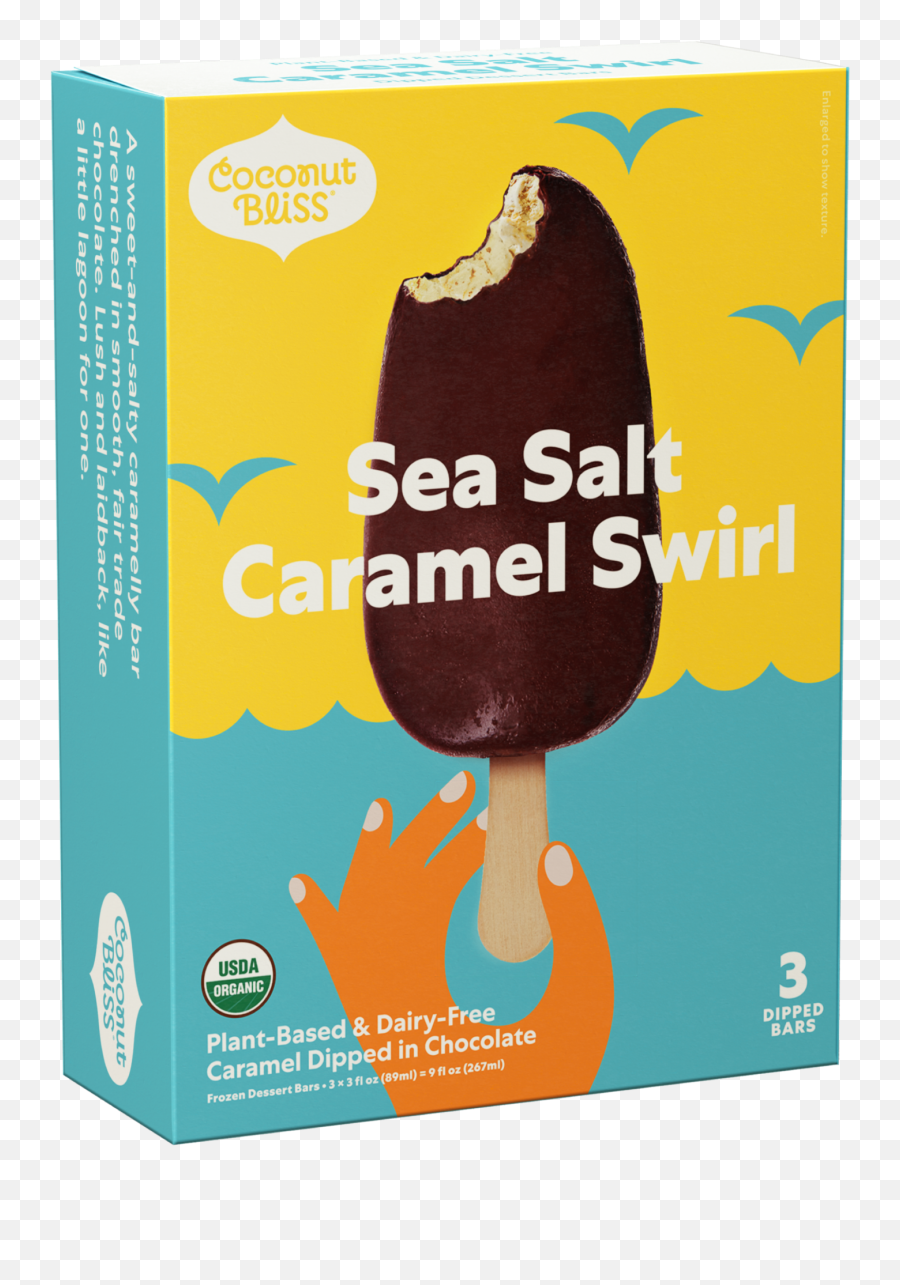 Sea Salt Caramel Swirl Bars - Coconut Bliss Coconut Bliss Ice Cream Bars Emoji,Alcatel Evolve Pop Icon Find Emojis For Text