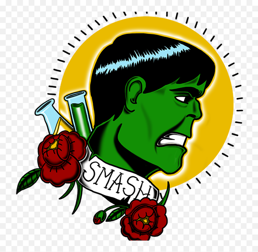 Hulk Tattoo Flash - Hulk Flash Tattoo Emoji,Hulk Smash Emoticon On Bttv