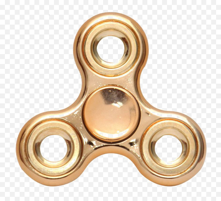 Golden Fidget Spinner Png Image - Gold Fidget Spinner Transparent Background Emoji,Fidget Spinners With Crab Emoji