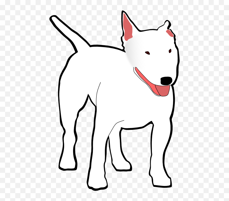 Bullterrier Clipart - Gambar Anjing Teril Kartun Latar Hitam Emoji,Bull Terrier Emoticons