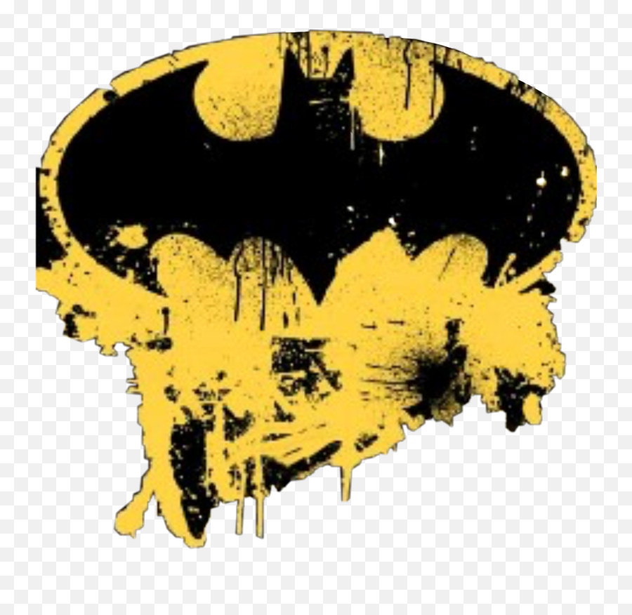 Batman Symbol Dc Hero Comic Sticker - Batman Logo Effect Png Emoji,Batman Symbol Emoji