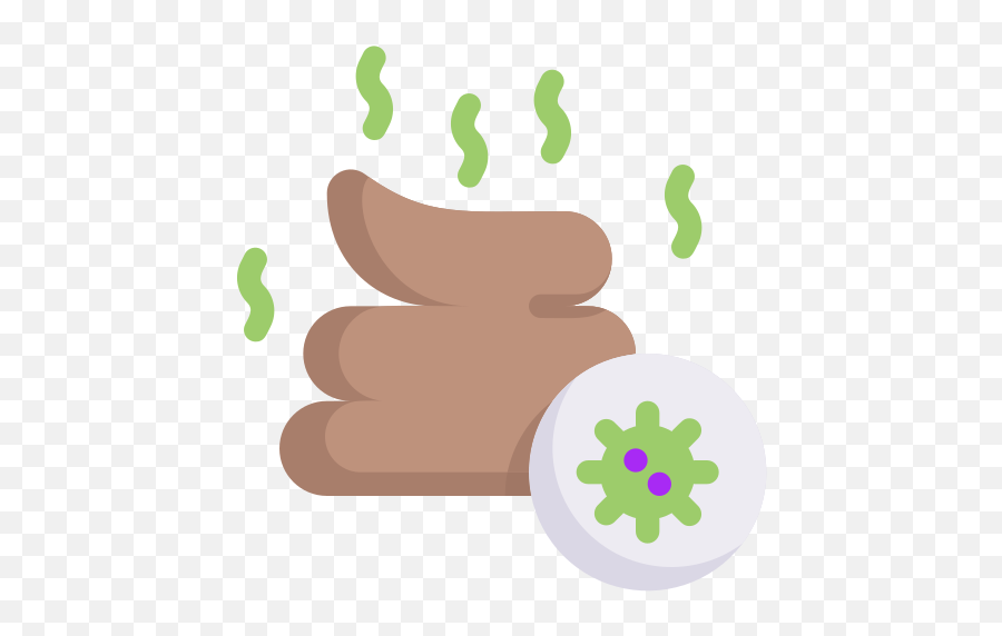 Poop Virus Icon In Virus Transmission Flat Emoji,Smell Emoji