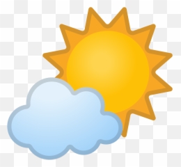 Sun Behind Small Cloud Emoji Meaning - Cloud And Sun Icon,Lightning Emoji