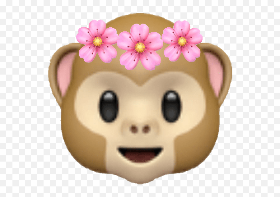 Monkey Monkeyemoji Emoji Sticker - Happy,Emoji Monkey With Flowers