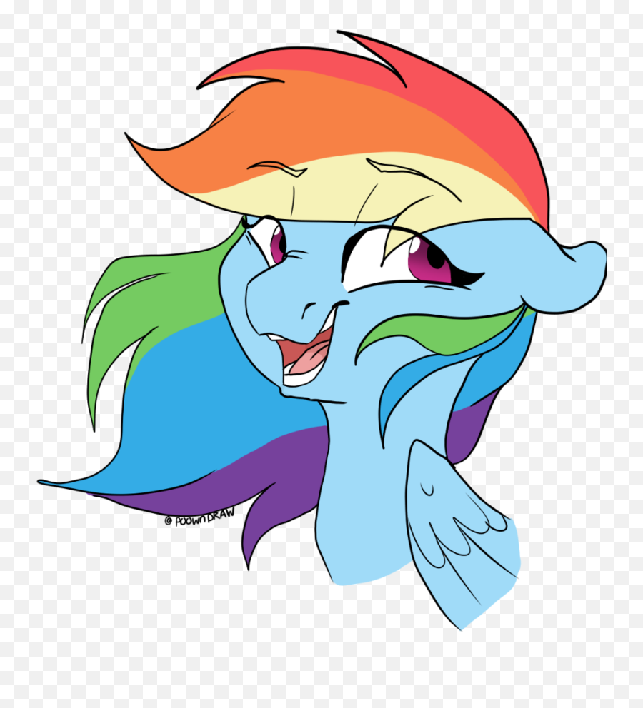 Poowndraw Artist - Fictional Character Emoji,Rainbow Dash Emoji