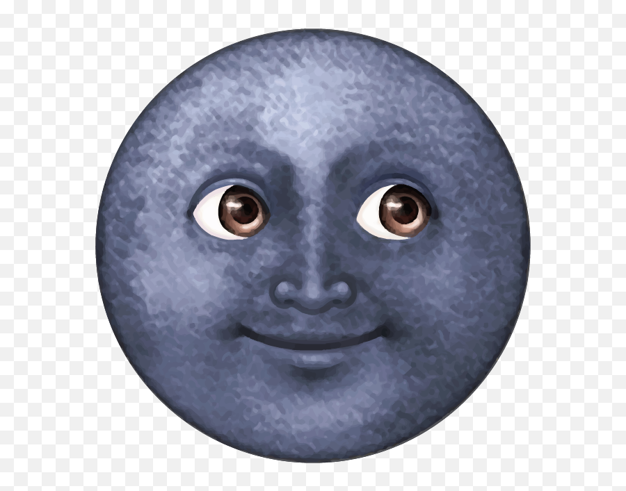 Download Dark Blue Moon Emoji Emoji Is 969484 - Png Smiling Moon Emoji,Blue Hair Emoji