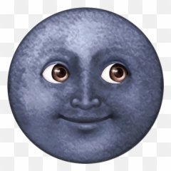 Download Dark Blue Moon Emoji Emoji Is 969484 - Png Smiling Moon Emoji,Blue Hair Emoji