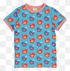 Maxomorra Short Sleeve Top - Bright Birds Short Sleeve Emoji,Tony The Tiger Emoticon