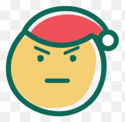Emoticon De Cara De Santa Claus Enojado 39 - Descargar Png Emoticon Emoji,Emoji Enojado