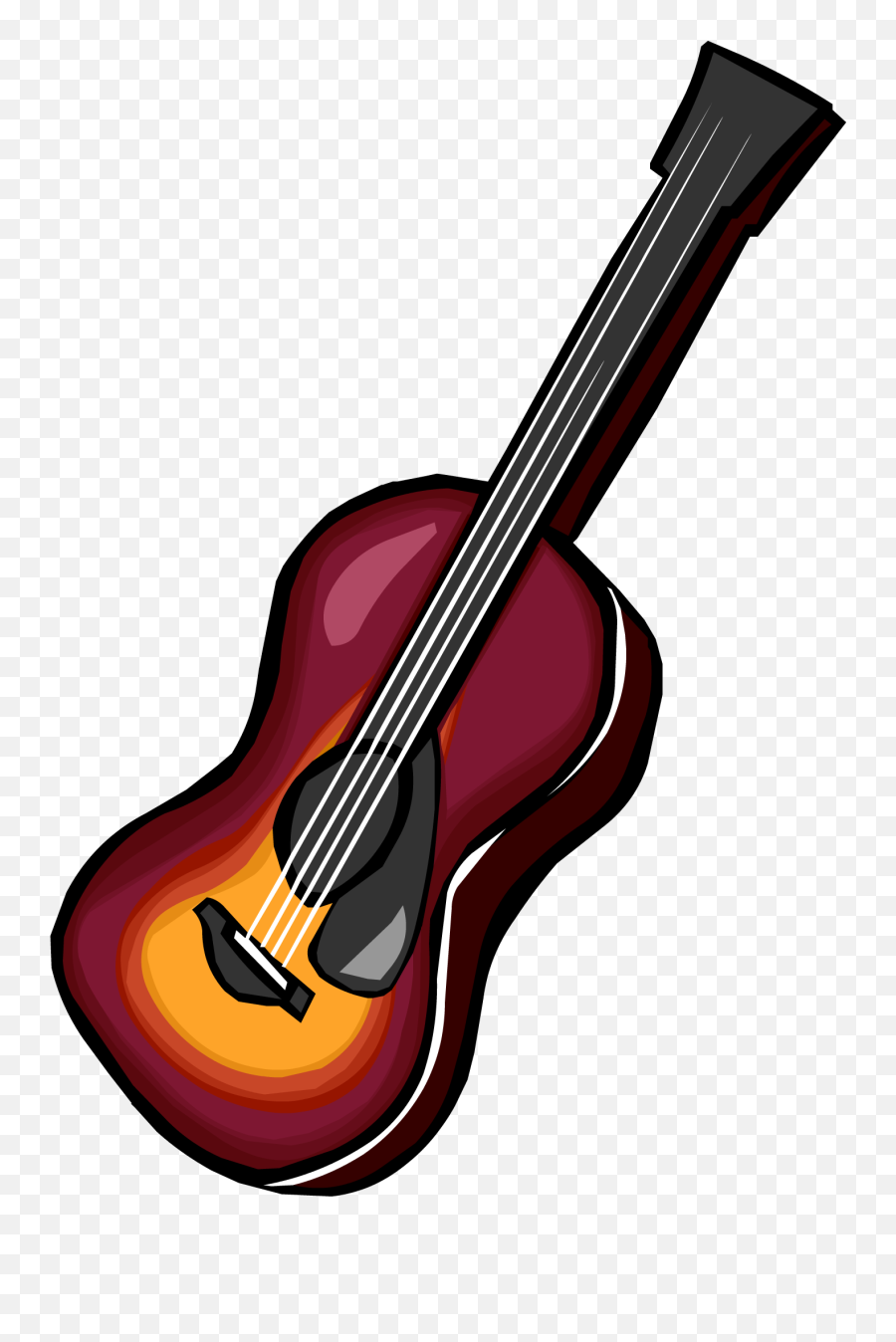 Acoustic Sunburst Guitar - Solid Emoji,Ldshadowlady Emoji