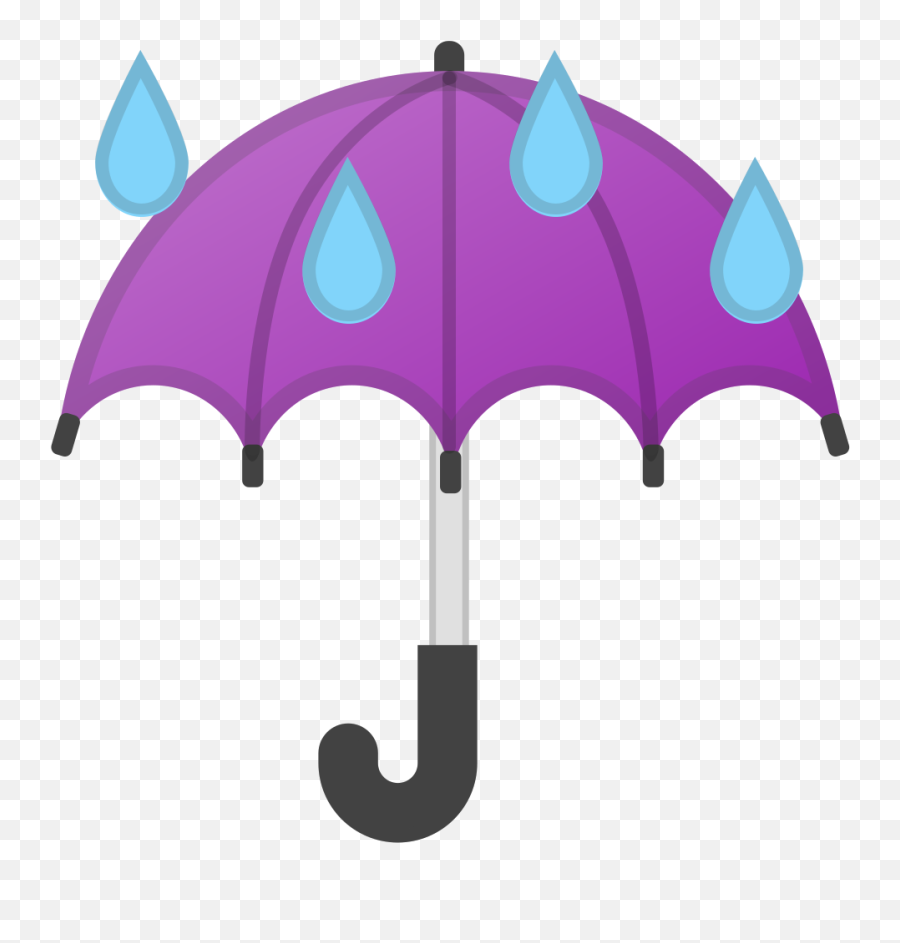 Umbrella With Rain Drops Emoji - Umbrella Emoji,Rain Emoji