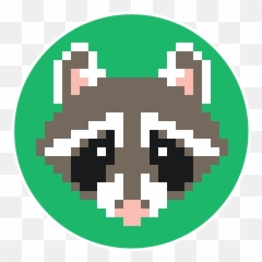Pet Animal Forest Pixel Green Sticker - Kästchen Bilder Vorlagen Emoji,Coon Emoji