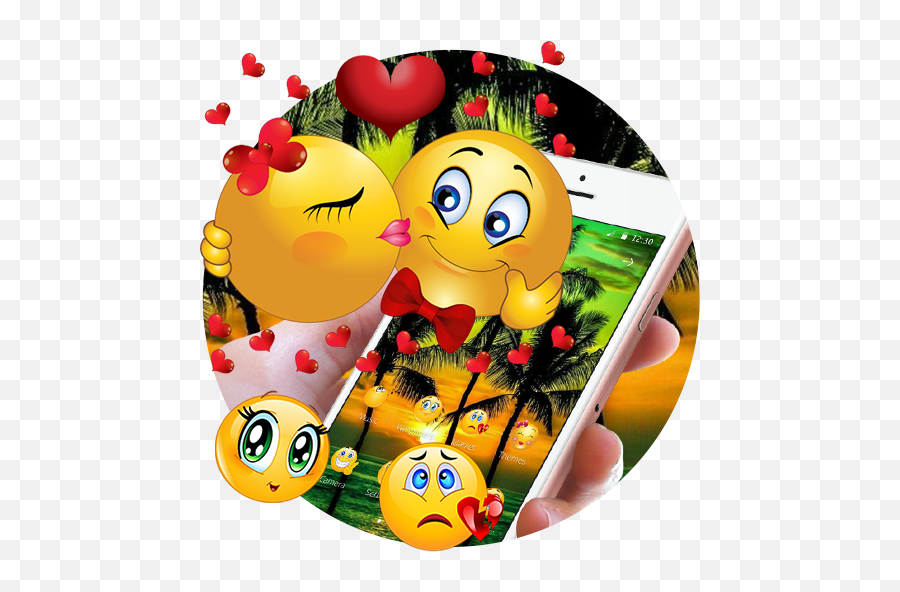 About Tropical Summer Funny Emoji Theme Google Play - Happy,Heart Emojis On Android Conpared