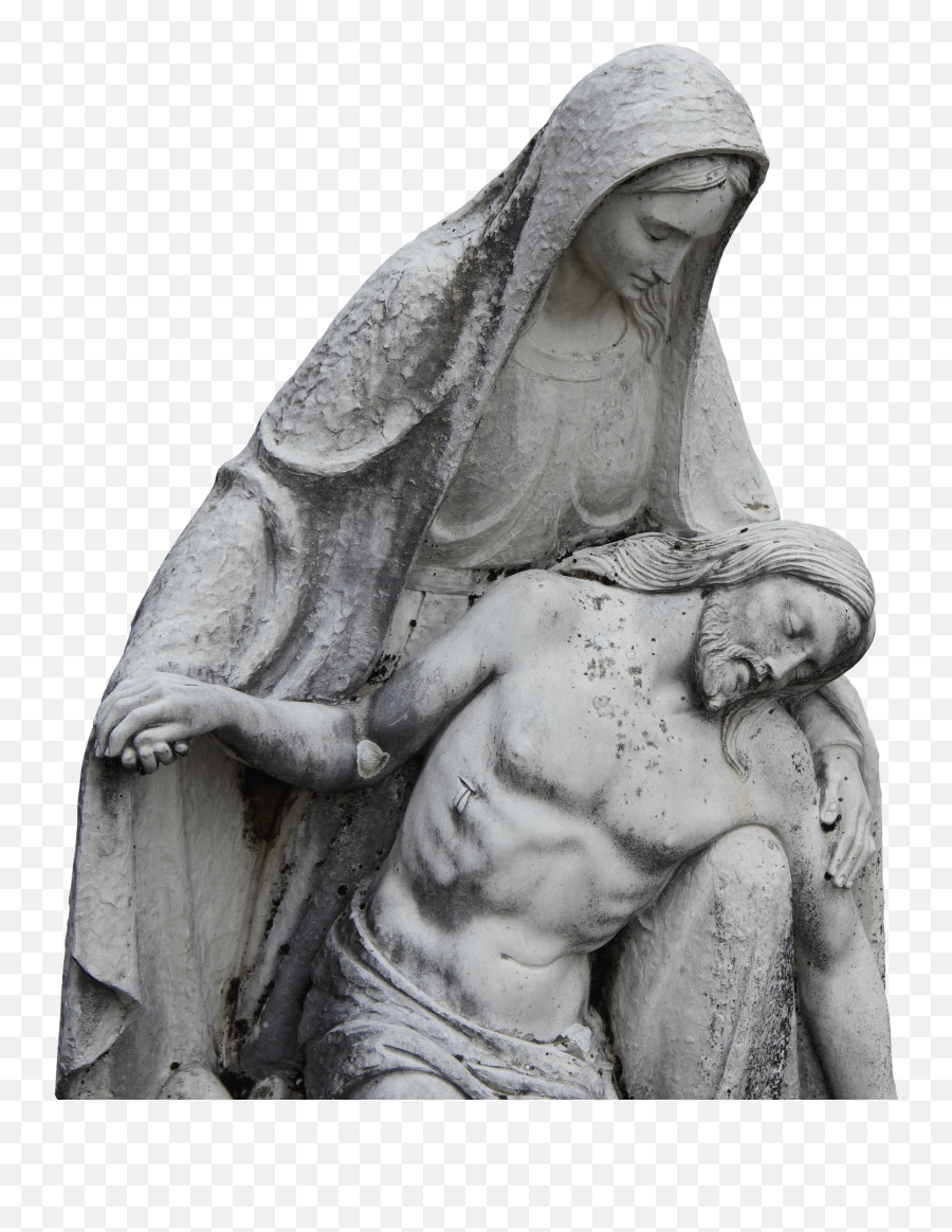 Jesus - Maria Statue Png Emoji,Sculpture Distress Emotion