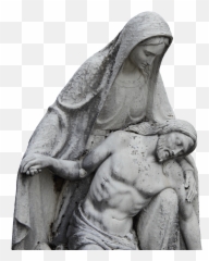 Jesus - Maria Statue Png Emoji,Sculpture Distress Emotion