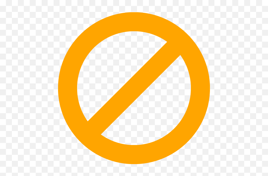 Orange Ban Icon - Ban Icon Emoji,Ban Emoticon