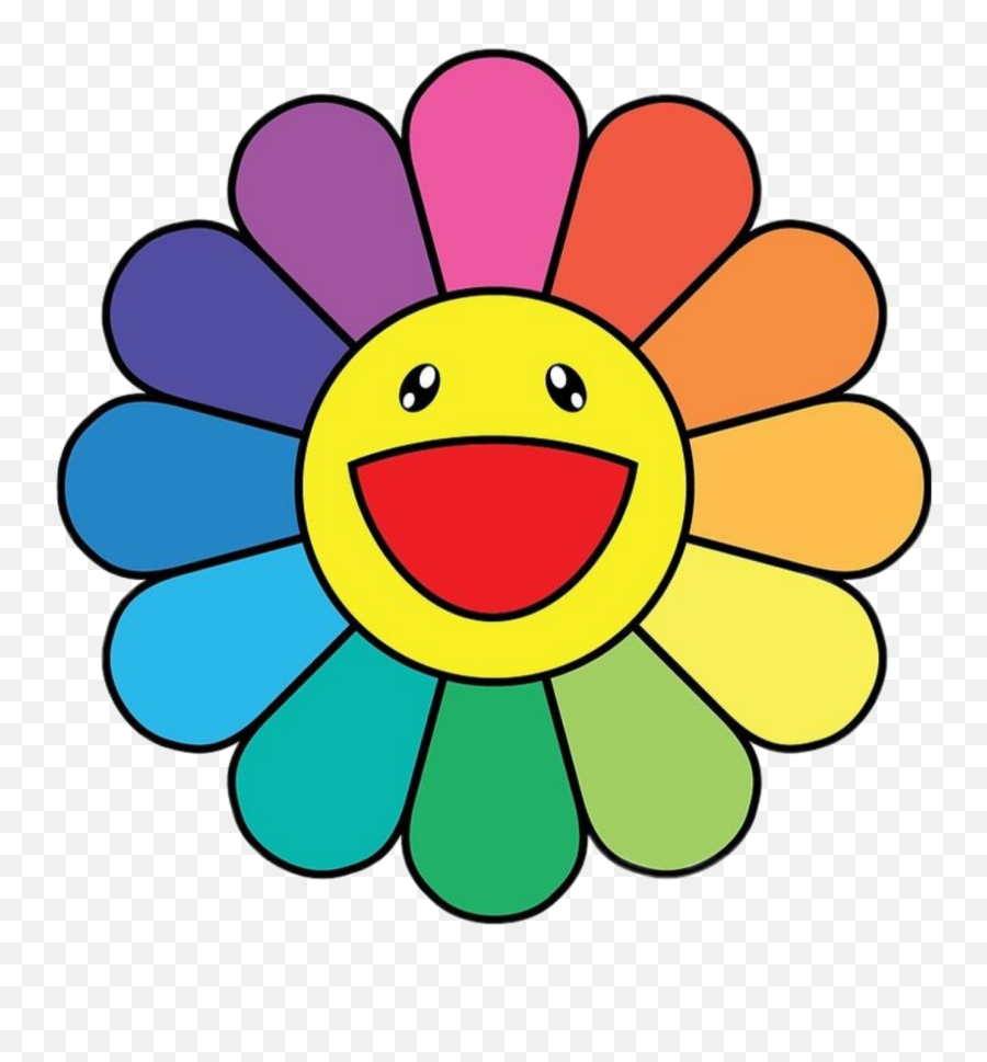 The Most Edited - Transparent Murakami Flower Png Emoji,Hobi Keychain Rainbow Emoticon