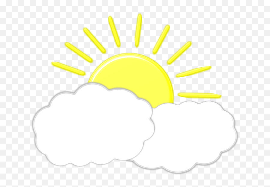 Openclipart - Clipart Clouds With Sun Behind Emoji,Sun And Clouds Emoji