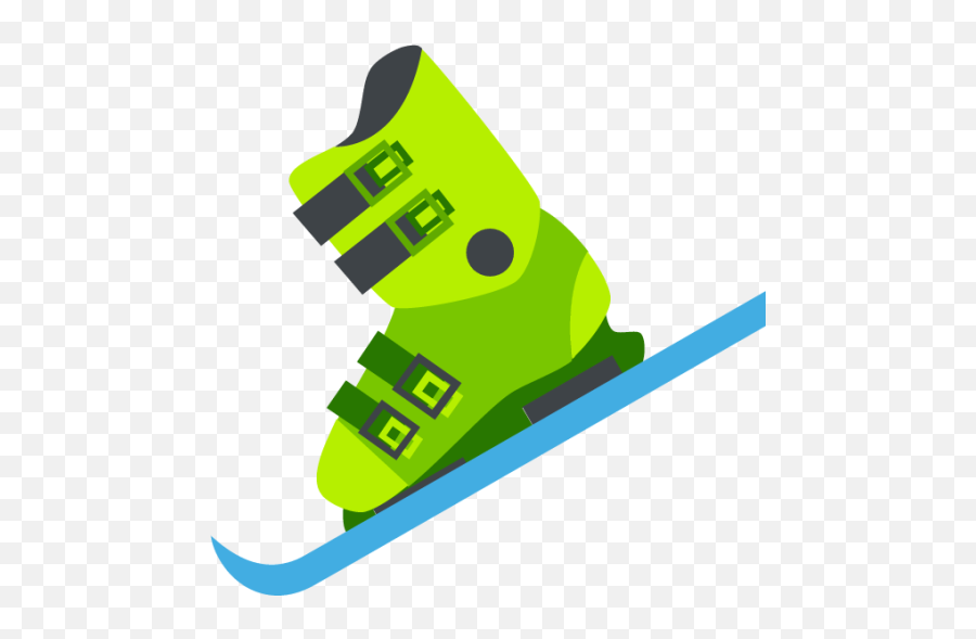 Ski And Ski Emoji - Ski Boot And Ski Clip Art,Cat And Boot Emoji