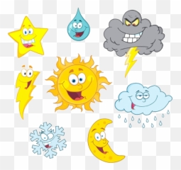 Download Material Weather Expression Cartoon Royalty - Free Emoji,Weather Symbols Emoticons