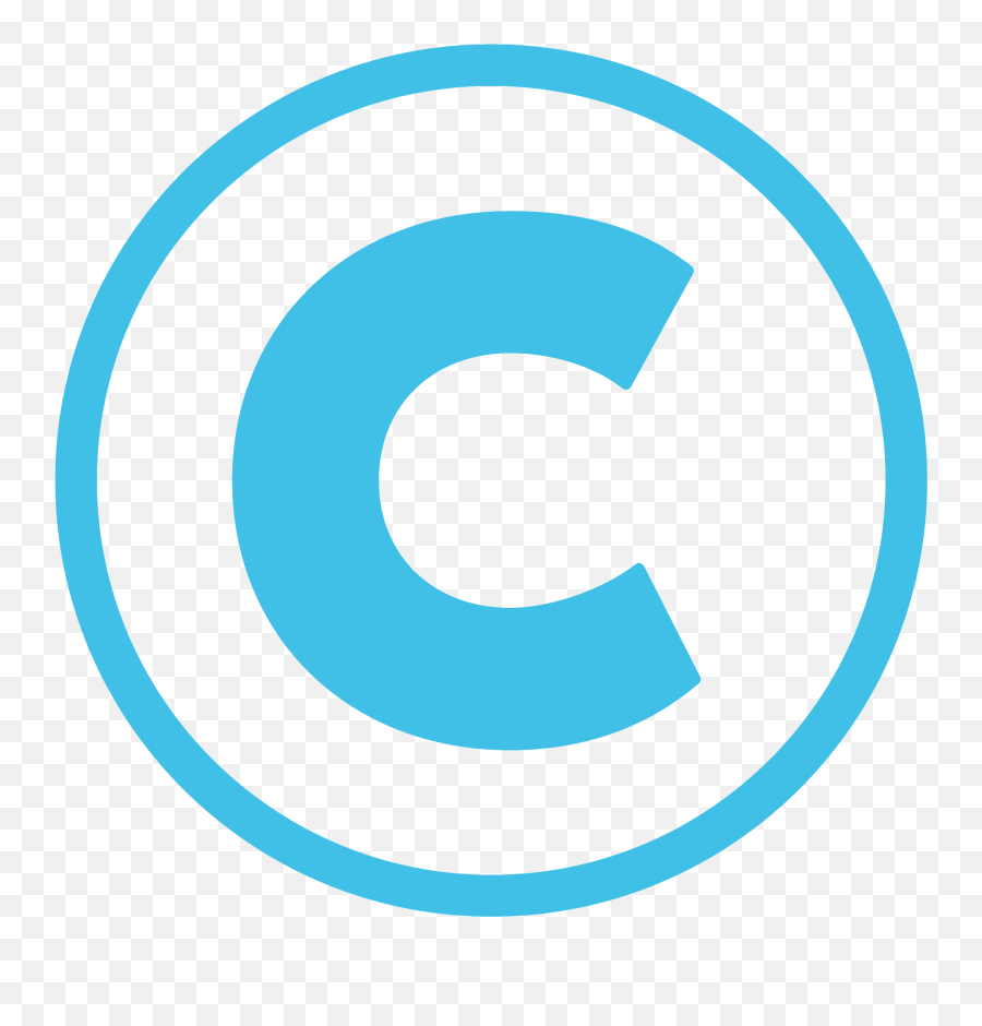 Copyright Emoji - Blue Copyright Symbol Png,C Emoji