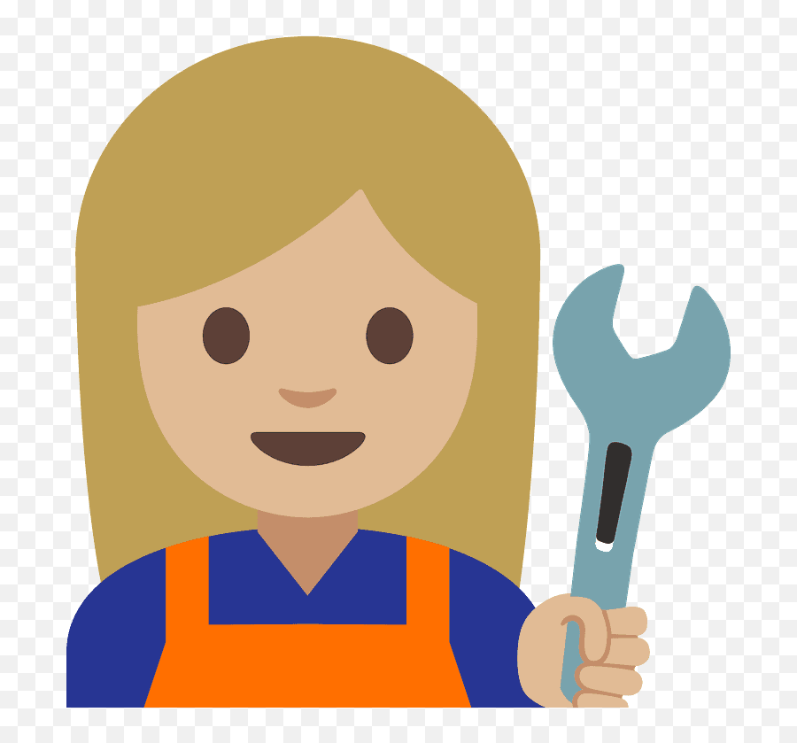 Woman Mechanic Emoji Clipart - Woman Mechanic Icon Noto Emoji People Profession,Mechanic Emojis