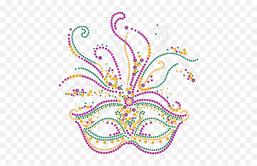 Mardi Gras Rhinestone Mask With Purple Green And Gold Swirls Emoji,Keyboard Emoji Mardi Gras Mask Image