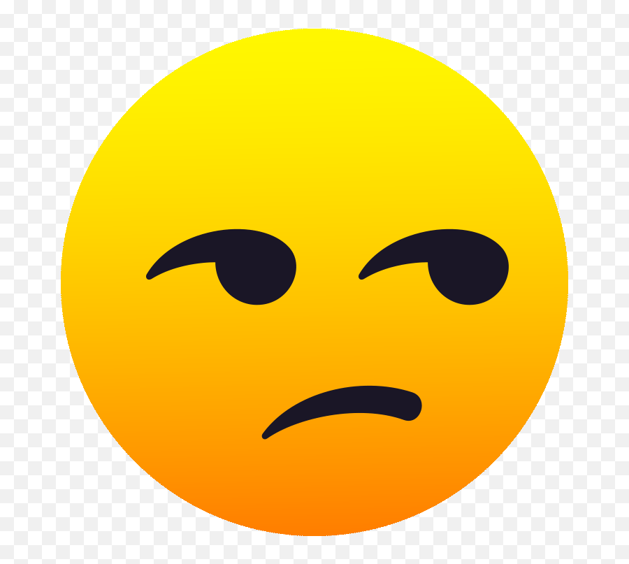 Emoji Face Bored Not Amused - Cara Aburrida,Upside Down Emoji