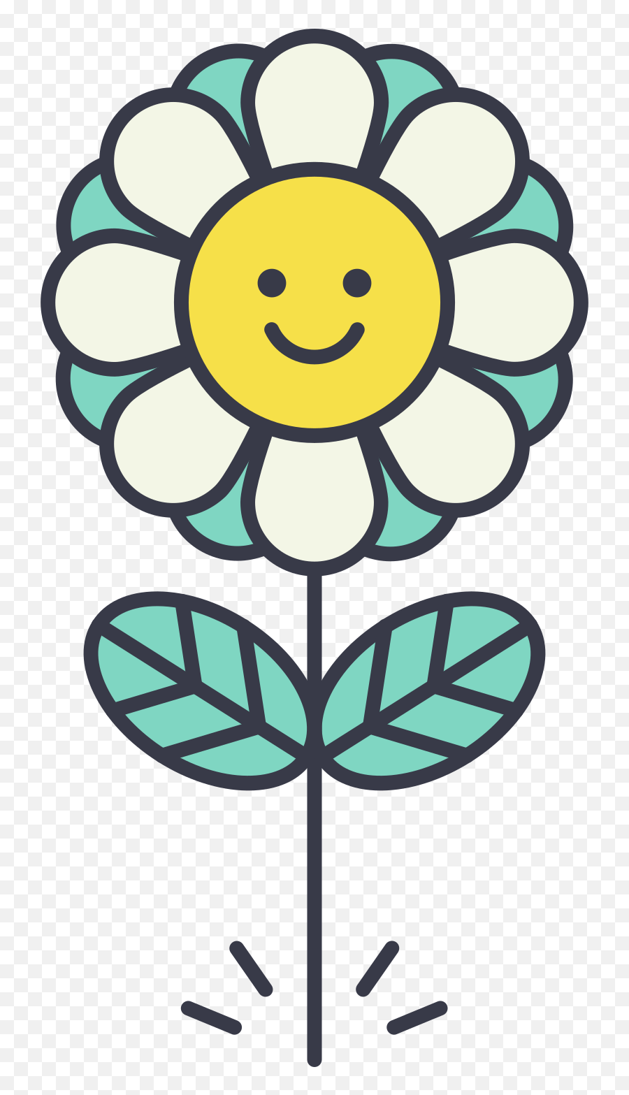 Smile Emoji Clipart Illustrations U0026 Images In Png And Svg,Flower Face Emoticon Kawaii