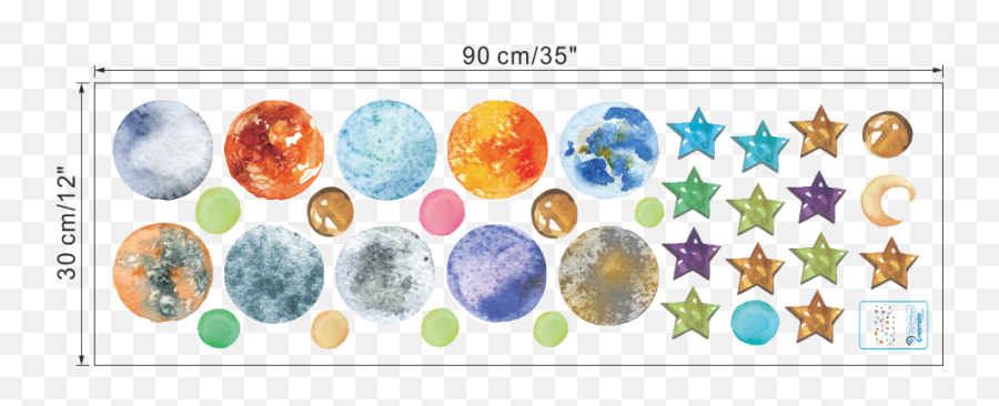 Solar System Cartoon Wall Stickers For Kids Room Stars Outer Space Planets Earth Sun Saturn Poster Mural School Decor Decal Emoji,Cyanogenmod 12.1 Emojis