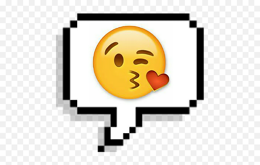 Amor Love Emoji Tumblr Pixel Sticker - Speech Bubble Aesthetic Stickers,Emoji Maker Tumblr