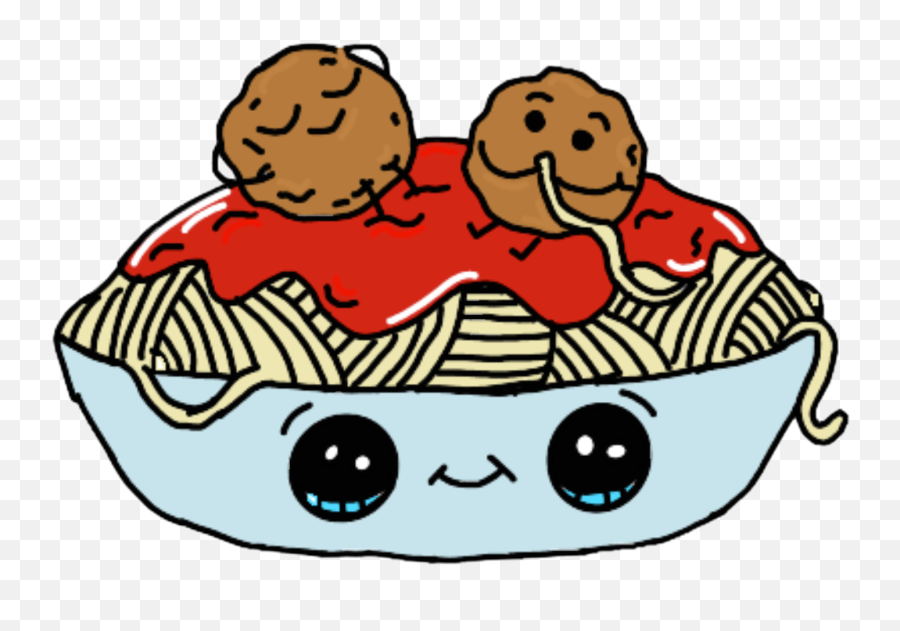 Spaghetti Meatballs Kawaii Challenge - Cute Spaghetti And Meatballs Emoji,Spaghetti Emoji