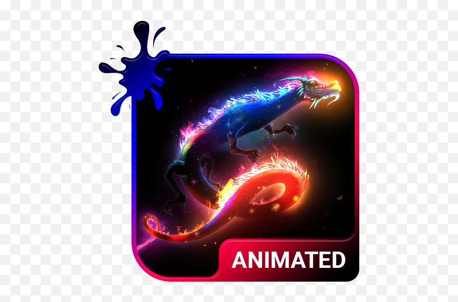 Neon Dragon Animated Keyboard Live Wallpaper - Apps On Neon Dragon Animated Keyboard Emoji,Dragon Emoticons