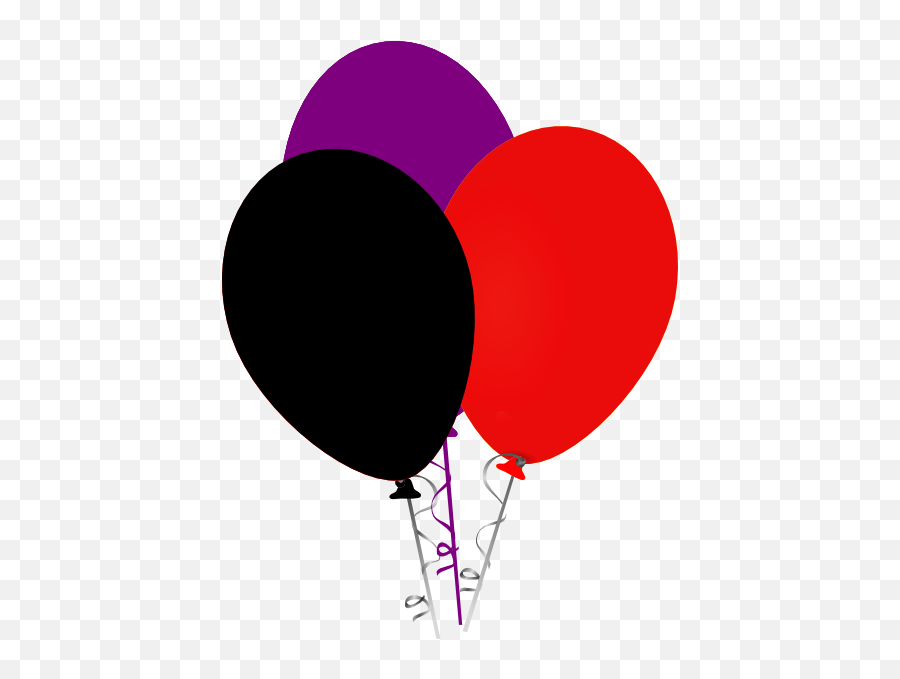 Download Pink Clipart Black Balloon - Purple Red And Black Balloons Emoji,Red Ballon Emoji